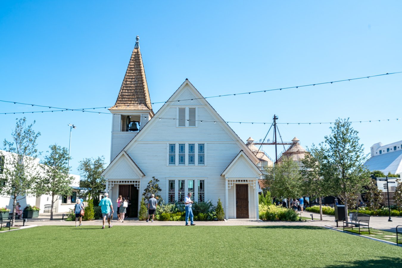 front facade of old church at the silos magnolia waco tx